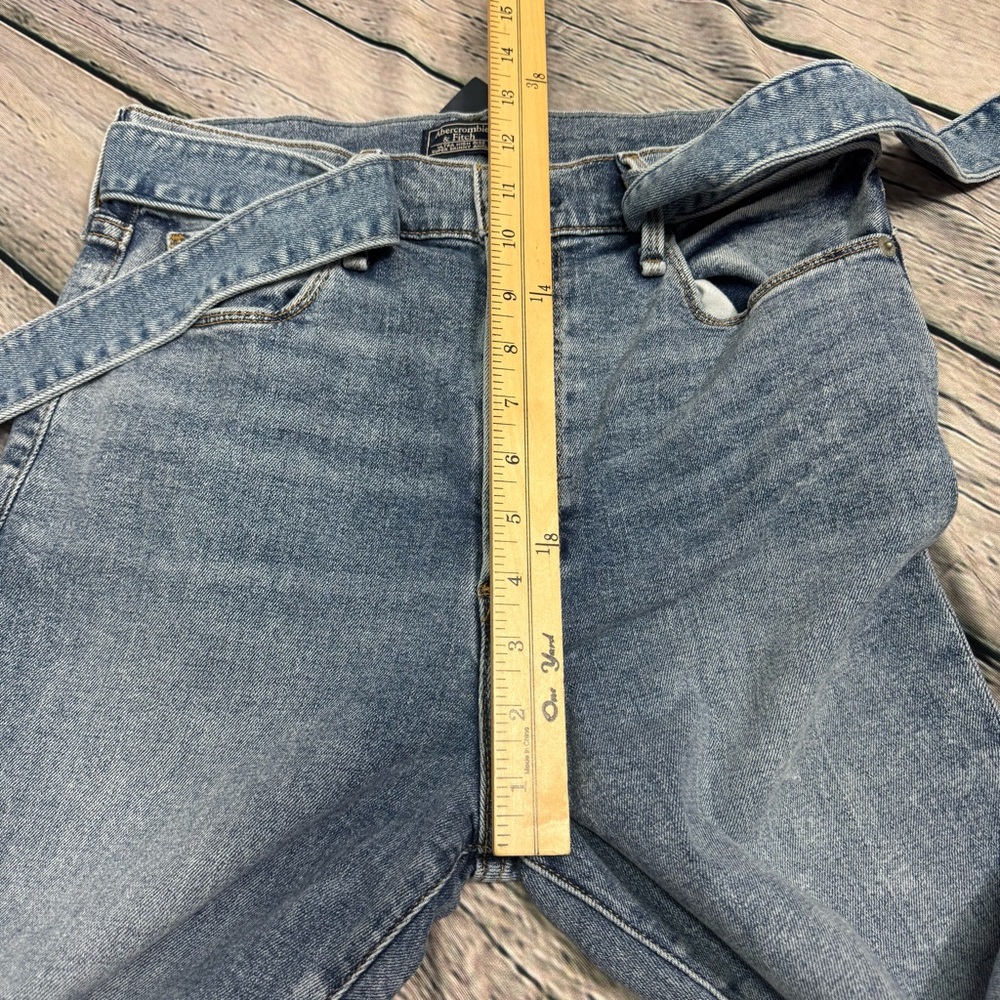 Abercrombie & Fitch NWT Ultra High Rise Super Skinny Ankle Jeans Tie Belt Size 4 - Picture 7 of 8